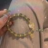 Pulsera de Mariposa de Piedra Ojo de Gato Imitación para Mujer, Diseño Nicho Ins, Pulsera de Piedra Lunar Gris, Versátil y Elegante, Regalo de Estudiante Trendy