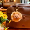Chaveiro Pingente Capivara Cartoon Criativo com Pom-Pom Grande Pingente para Bolsa de Casal Chaveiro de Carro Pequeno Presente