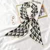 Bufanda Larga Pequeña de Seda Cinturón para el Cabello Corbata de Bolsillo de Alta Gama Cinturón de Cinta Lazo para el Cabello de Mujer Primavera y Otoño Combinación Perfecta