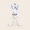 Fábrica de Pelúcia Campo Dourado Combinação de Cores Estrela Padrão Xadrez Sal Marinho Puxador Coelho Pingente de Pelúcia Boneca Pingente Fofa para Mochila