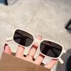 Gafas de Sol Cuadradas Estilo Nerd Coreano Marrón Carey para Mujer, Moda Trendy, Alta Gama, Pequeñas, Facetadas, para Cara de Jardín