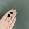 Pendientes Exquisitos Minimalistas Versátiles de Estilo Coreano, Cuadrados Geométricos con Goteo de Aceite y Tachuelas de Diamante, Pequeños y Lujosos, Pendientes de Venta Caliente Transfronteriza