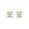 Bloguera con diseño de nicho, pendientes exagerados de resina con logotipo grande, pendientes Joker de moda de alta gama para mujer.