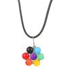 Colar com pingente de pedra colorida feminino de alto padrão corrente para clavícula com contas DIY primavera e verão joias transfronteiriças Europa e Estados Unidos atacado