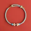Nudo de Flor de Durazno Pulsera Semi-Terminada Hilo Rojo para el Año de Nacimiento DIY Se Puede Usar para Enhebrar Cuentas y Oro, Pulsera de Cuerda Trenzada de Ocho Hilos Hecha a Mano