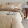 Juego de 4 piezas de algodón puro 100S clase A con relleno cerámico para lijado, funda de edredón lisa, sábana de cama simple, ropa de cama, funda de edredón, productos de otoño e invierno