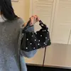 Bolsa de Mão Feminina Casual Versátil Elegante Nova Outono 2026 Bolinhas Fofa Textura Delicada Transversal Simples