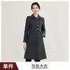 Atacado transfronteiriço de novos casacos acolchoados de lã grossa de inverno para mulheres, jaquetas quentes de lã slim fit de comprimento médio para mulheres