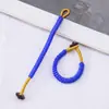 Chaveiro de Corda Trançada Nó de Diamante Bobina Aberta DIY Semi-Acabado Fivela de Carro Chaveiro Vivo Pingente de Bolsa