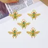Acessórios de Joias de Liga Metálica com Gotejamento de Óleo de Abelhinha com Diamantes de Bolinhas Fofas Acessórios para Pulseira Colar Chaveiro DIY Atacado
