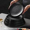 Prato de Melamina Xiangyuan Padrão Pedra Criativo Prato de Acompanhamento Ocidental Prato Raso Comercial para Churrasco Prato de Exibição