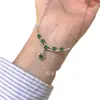 Atacado do Fabricante Corrente para Clavícula de Jade Verde Natural Xiaohongshu com Cravação em Prata S925, Novo Design Estilo Chinês