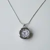 Joyería de Moda Transfronteriza, Reloj Digital Estilo Fresco Colgante de Corazón Collar de Acero Inoxidable, Reloj de Bolsillo Europeo y Americano Collar para Mujer