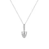 Collar de Plata S925 Pala de Plata con Moissanita para Mejorar la Fortuna para Mujer, Cadena Larga para Suéter de Diseño de Nicho de Lujo Ligero, Regalo de Navidad