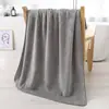 Toalla de Baño de Terciopelo Coral para Adultos, Comprimida al Vacío, Absorbente de Agua, Toalla para Secar el Cabello que No Suelta Pelusa, Bata de Baño Toalla, Toalla de Playa, Toalla de Baño Rayada