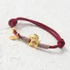 Pulseira da Sorte para Impulsionar Dinheiro para Homens e Mulheres, Simples e Estilosa, Fio Vermelho para o Ano de Nascimento, Pulseira de Amizade para Melhores Amigos e Casais, Pulseira de Ano Novo