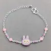 Pulseira de prata de lei S925 transfronteiriça gota de cola novo design fofo feliz tecido pulseira de menina outlet de fábrica