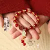 Pulsera de Melocotón con Cuentas Dulce y Femenina de Venta Caliente Diseño Ins Pulsera Mejor Amiga Estudiante Regalo de Cumpleaños