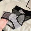 Cílios Estilo Japonês Puro Desejo Lingerie Sexy Feminina Renda Malha Cintura Baixa Sem Costura Algodão Puro Forro Íntimo Lingerie Feminina Verão