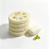 Suporte de sabonete de bucha vegetal natural é biodegradável, de secagem rápida, finamente estruturado, evita que o sabonete apodreça, material ecológico, em estoque para limpeza facial