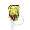 Desenho Animado Série Bob Esponja Fofo Borracha Macia Tampas para Canudo Protetores à Prova de Poeira para Canudos 8/10mm Venda por Atacado em Estoque