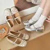 Nuevos zapatos Mary Jane para mujer con lazo, punta cuadrada, correa de hebilla dulce, aumento interno de altura, zapatos de tacón bajo para mujer 2026