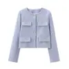 Moda Europeia e Americana Transfronteiriça Aliexpress Ins Venda Quente Blazer Curto com Gola Reversível