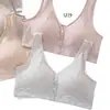 Sujetador de mujer talla grande con cierre frontal, espalda descubierta tipo belleza, sin varillas, ligero, transpirable, con copas fijas, Yanjiasi 1880 espalda tipo belleza