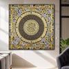Nuevo estilo chino Xizang Thangka redondo Zen pegatinas combinadas mural pasillo sala de estar sofá pared de fondo mural Tangka