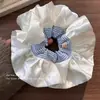 Laço de Cabelo de Ursinho Doce, Corda de Cabelo Estilo Preguiçoso Fofo, Scrunchie de Veludo com Laço para Mulheres, Acessório de Cabelo para Mulheres
