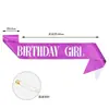 Cinto de Ombro Glitter de Aniversário Transfronteiriço Certiquette Cinto de Aniversário Menina Rainha Fita Decoração de Festa