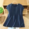 Foto Real de Top con Ribete de Encaje Silueta Adelgazante Juvenil Etéreo Disponible en Stock Camiseta sin Mangas para Mujer Tallas Grandes Artística Nueva de Verano