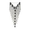 Broche de borla de diamantes con destellos europeos y americanos, ramillete de cristal de lujo para mujer, diseño de nicho ligero, accesorio para traje
