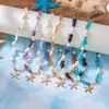 Set de Collar y Pulsera Bohemio de Vacaciones Europeo y Americano Femenino Ins Verano Dopamina Grava Estrella de Mar Caracola Collar