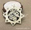 Pequeñas Virutas de Madera Decorativas Navideñas al por Mayor Copo de Nieve Muñeco de Nieve Anciano Estrella de Cinco Puntas Colgante Decorativo de Virutas de Madera