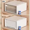 Caixa de armazenamento de plástico tipo gaveta de instalação gratuita, caixa de armazenamento de guarda-roupa doméstico, caixa de armazenamento de roupas combinadas multicamadas, atacado