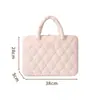 Bolsa Grande para Computadora Runhui Beige con Etiqueta en Blanco Adecuada para Apple Bolsa para Laptop Delgado 14-15.6 pulgadas
