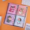 Caderno Intercalado Criativo Novo Estilo Minecraft com Páginas Coloridas de Desenho Animado e Páginas Pautadas, Material Escolar