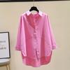 Comercio Exterior Exportación Camisa Nueva de Algodón y Lino de Manga Larga para Mujer Estilo Coreano Holgada Estilo Occidental Casual Blanca Top Chaqueta para Mujer