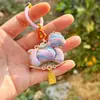 Producto TerminadoHazte Rico Inmediatamente Hecho a Mano Pura Brocado Song Caballo Pequeño Colgante Bolsita Colgante Coche Colgante Doble Cara Fortuna y Prosperidad Colgante de Borla