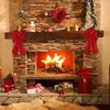 Decoración Colgante para Árbol de Navidad con Lazo Grande de Terciopelo, Modelo Nuevo Transfronterizo de 53 cm, con Borde de Alambre, Lazo de Terciopelo para Navidad