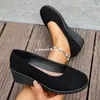 Terciopelo Transfronterizo Europeo y Americano Cómodo Boca Baja Europea Cuña Primavera y Otoño Suela Gruesa Color Sólido Suela Suave Comercio Exterior Punta Redonda Venta al por Mayor Talla Grande