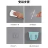 Caja de Almacenamiento sin Rastro para Montar en Pared, Cesta de Almacenamiento de Plástico, Cesta Pequeña Colgante para el Hogar, Estante de Almacenamiento para Mesita de Noche de Dormitorio, Cesta de Almacenamiento para Cocina