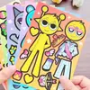 Caixa de Ritmo Adesivos Vestir Criativo DIY Educacional Livro Silencioso Sem Cortar Maquiagem Adesivos Criativos