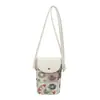 Bolso Cruzado Bordado Geométrico Floral Estilo Nacional Chino Nuevo para Mujer Bolso Bordado Estilo Étnico para Teléfono Móvil Bolso de Hombro de Moda para Mujer