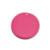 Espejo de cuero grueso en stock con gancho para colgar, se puede usar como accesorio de bolso, espejo de maquillaje redondo de cuero de color sólido, personalizable