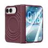 Adequado para capa de celular Apple 18 dobras, capa protetora frontal e traseira com padrão de onda magnética dobrável ampla com protetor de tela integrado