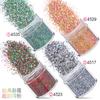 Lentejuelas mixtas de Amazon, brillo mágico láser, belleza de uñas, lentejuelas, joyería, esmalte de uñas de diamante, pegamento, polvo brillante