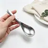 Colher de Mesa de Titânio Puro Nova para Venda por Atacado Colher Chinesa Flor de Gelo Cristal Titânio Colher de Chá Colher Portátil para Comer Utensílios de Mesa Colher para Uso Doméstico
