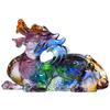 Adornos de Pixiu con esmalte de colores, un par de regalos para la reunión anual de apertura de la empresa, letras conmemorativas para la sala de estar, artesanías creativas de cristal